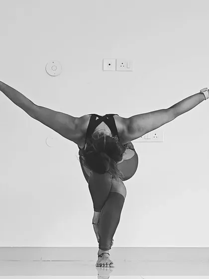 Fear says "what if," but faith says "even if." This expressive variation of Eagle Pose with open arms is a reminder to choose faith and open yourself up to possibility.