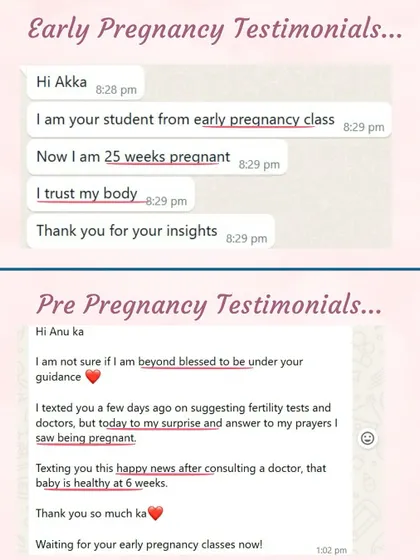 From trusting my insights in the early pregnancy class to seeing prayers answered in the pre-pregnancy journey, these messages fill my heart with so much joy.