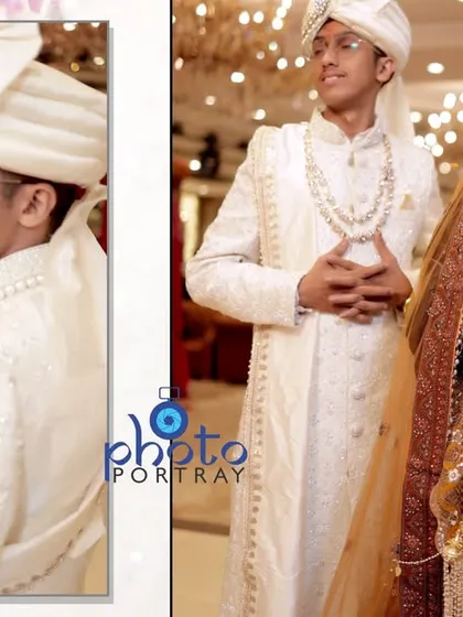 A romantic portrait of the groom whispering to his bride, one of the many candid moments we love to capture.
