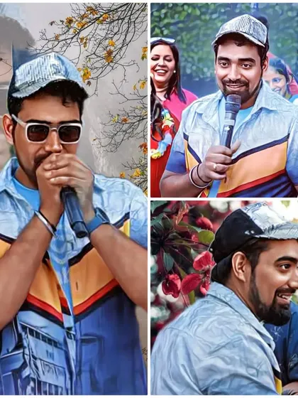 A collage from a fun pool party I hosted at The Deltin. A more casual vibe calls for a relaxed outfit, but the energy and interaction with the crowd remain at 100 percent.