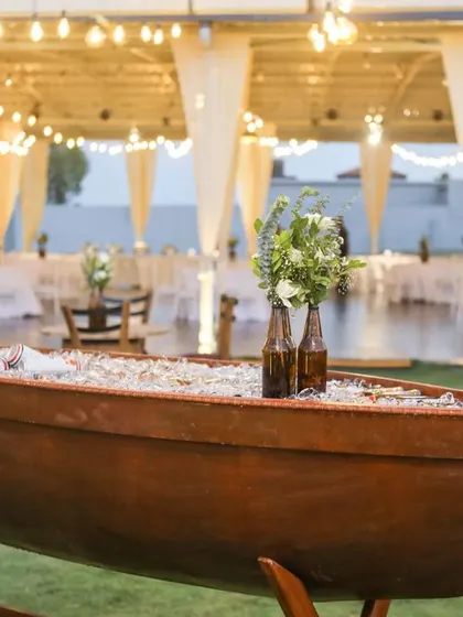 Mehendi is a tradition that holds a galaxy of creative opportunities. For Sonam and Ross, we used a boat as a unique drink cooler, blending creativity with function for their modern Mehendi party.