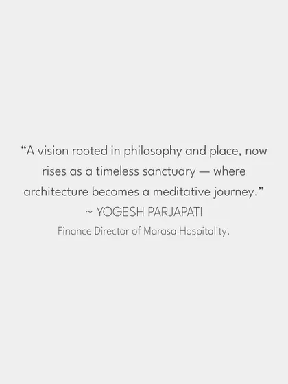 Another kind word from our client, describing our work as a "meditative journey" and a "timeless sanctuary," which perfectly captures our design intent.