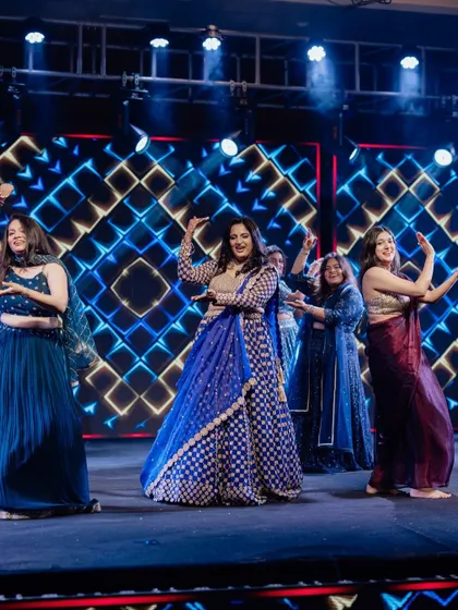 The bride leading her squad in a powerful group performance. The coordination and energy on stage were absolutely electric.