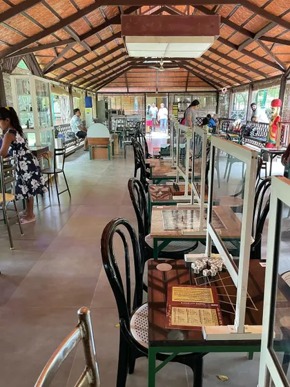 Our dining hall is designed with an open, airy feel, allowing guests to enjoy their meals in a comfortable and social environment.