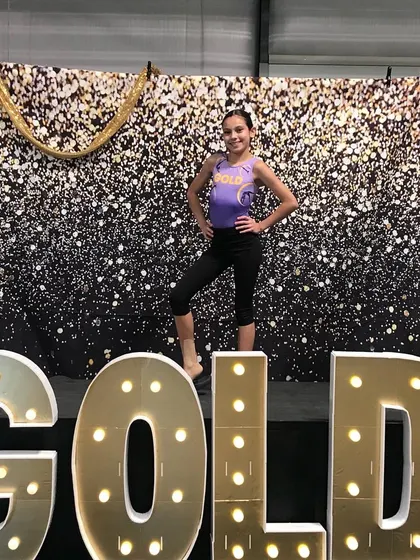 This Xcel Gold athlete is proud of her performance at the regional championships.