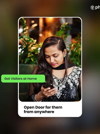 Have visitors at home while you're out? You can open the door for them from anywhere. It's the modern way to be a great host, even when you're not there.