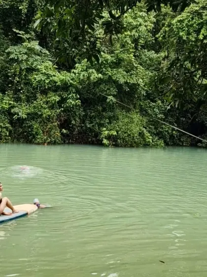 A moment of stillness on the water. This is where I find my balance, surrounded by the quiet wisdom of the forest.