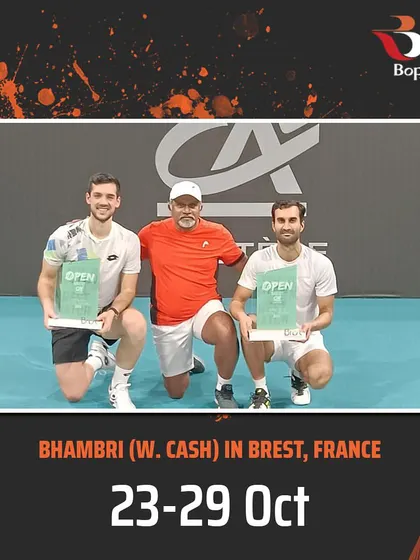 The fourth title in four weeks: Bhambri and partner winning in Brest, France. An incredible achievement for our coach and players.