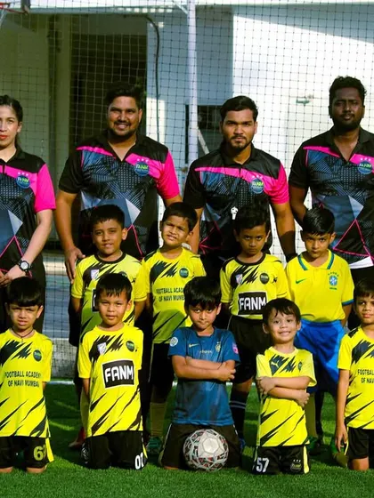 Our youngest batch of players with their coaches. This is where the football journey begins.