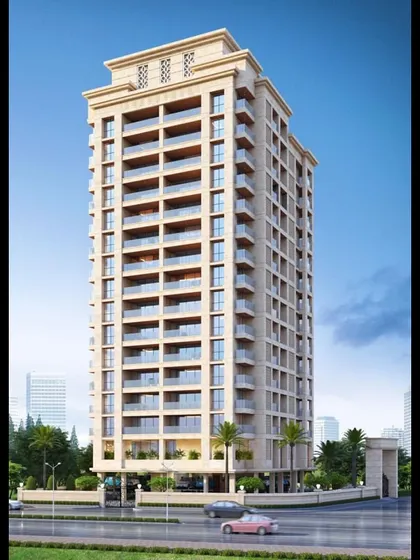 A frontal render of 'The Legacy,' our premium residential tower in Nagpur. The design features a classic, stately aesthetic with clean lines and generous balconies, creating a sense of timeless luxury.