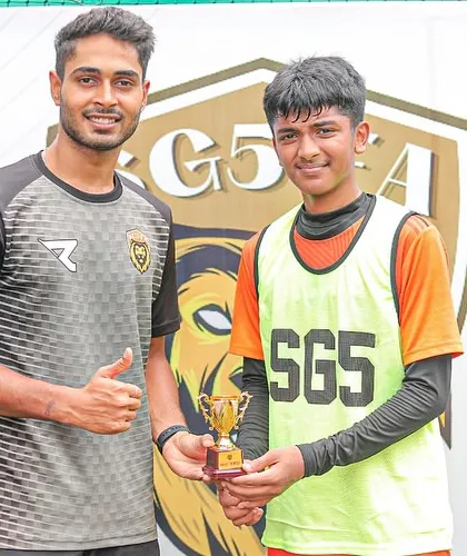 This player's hard work paid off, earning him a Player of the Match trophy during our internal tournament.