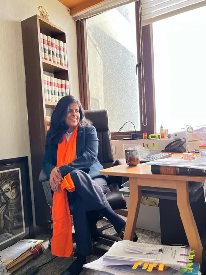 This is my sanctuary, surrounded by mounds of files and sipping on chai. It's in these quiet moments of preparation that cases are often won.