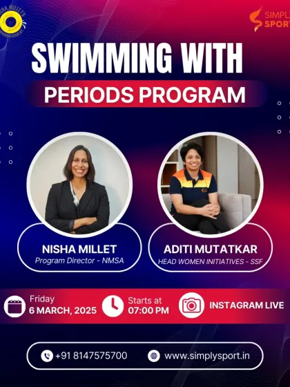 Announcing our 'Swimming with Periods' program in collaboration with Olympian Nisha Millet. This program is designed to break barriers and empower female swimmers to train with confidence throughout their menstrual cycle.