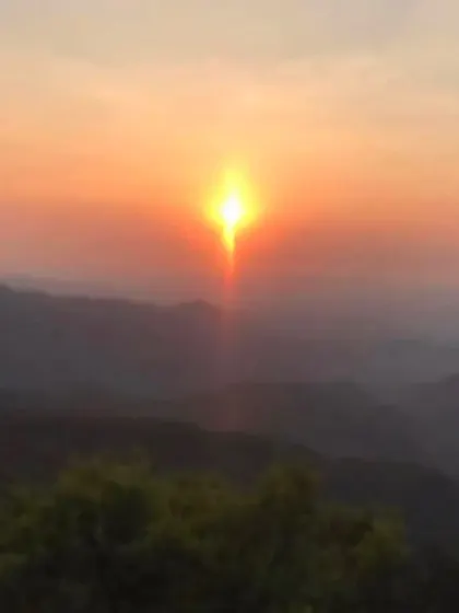A powerful sunrise over the hills of Amboli, home to our Sivananda Yoga Vidya Peetham ashram. Witnessing this daily spectacle is a source of inspiration for all who stay with us.