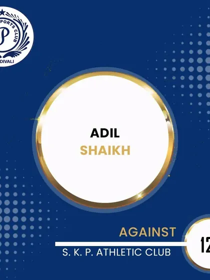 A stunning century from Adil Shaikh, who scored 124 runs in the Dr. H.D. Kanga League, dominating the opposition bowling.