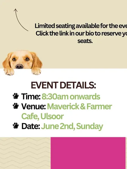 Event details for the Pups + Parents Breakfast at Maverick & Farmer. A morning of fun, food, and furry friends, all while supporting a great cause.