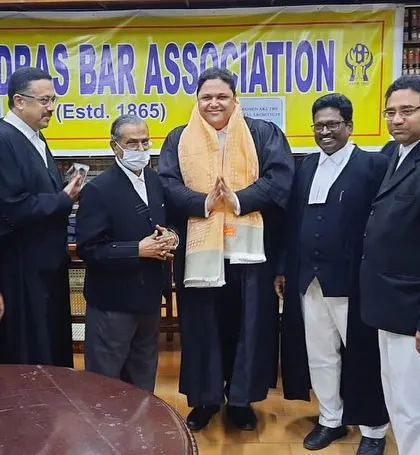 With folded hands, I express my gratitude to the members of the Madras Bar Association for their gracious felicitation. It is moments like these that make the legal profession a true fraternity.