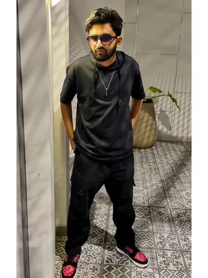 A full-length shot showing my casual, comfortable style.