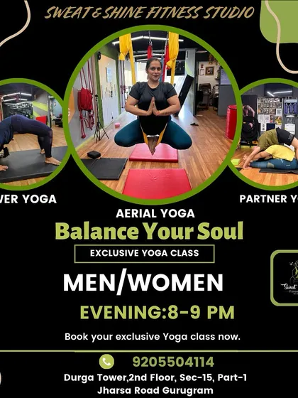 Our evening yoga class from 8-9 PM is open to both men and women. It's a great way to unwind after a long day and work on your strength, flexibility, and peace of mind.