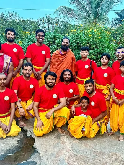 A proud moment with the graduates of a residential camp. Dressed in their practice uniforms, they stand together as a community, transformed by the intensive training.