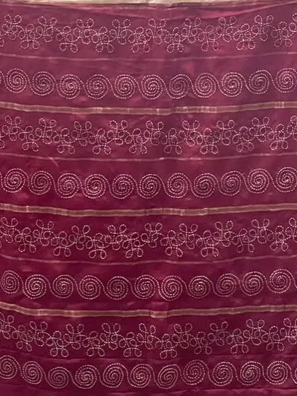A sampler of swirling and floral patterns. Join us at Sameeksha School of Embroidery to learn something new and beautiful.