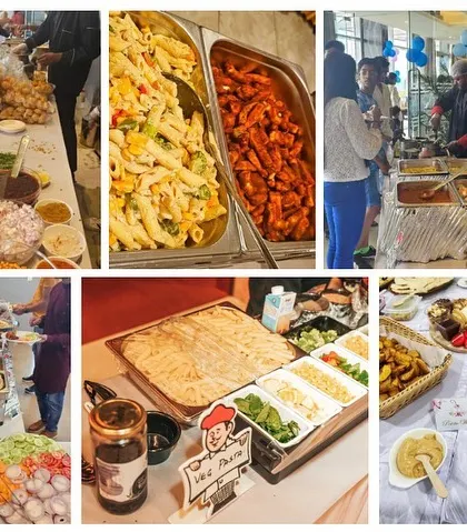 A collage thanking our amazing customers for trusting us with their special events. It shows various setups from different parties, highlighting the diversity of our catering services.