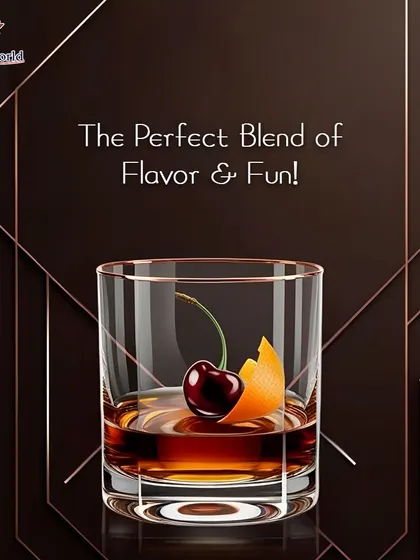 The perfect blend of flavor and fun. This image of a classic Old Fashioned with a cherry and orange peel garnish represents our commitment to crafting moments, one sip at a time.