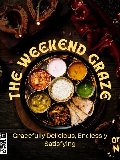 The weekend graze. This beautifully arranged thali, set against a festive backdrop of diyas, is gracefully delicious and endlessly satisfying.