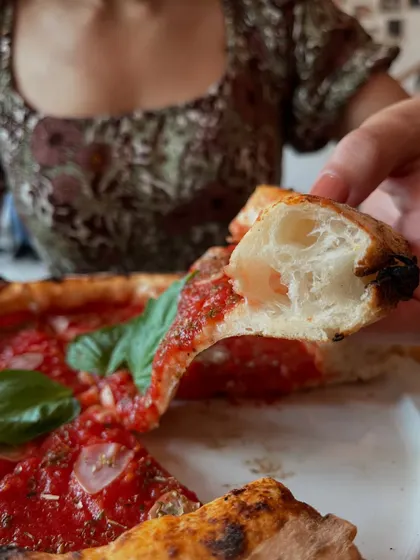 The crust of our Marinara pizza is just as important as the toppings. Light, airy, and full of flavour.