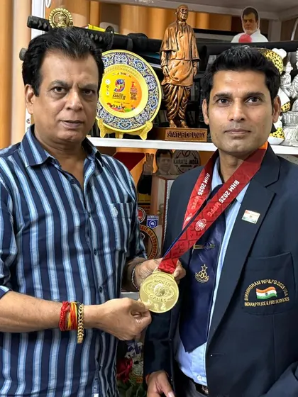 Another proud moment with a gold medalist from the CRPF team. Their success highlights the high level of talent within KIO's member organizations.