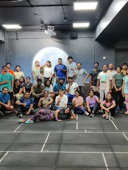 The heart and soul of my classes. Each photo captures a unique moment with my incredible community after a sweaty, joyful session. This is our shared victory lap.