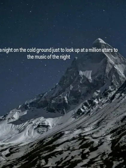Spending a cold night on the ground just to look up at a million stars. There is no greater blessing than having people to climb the biggest mountains with.