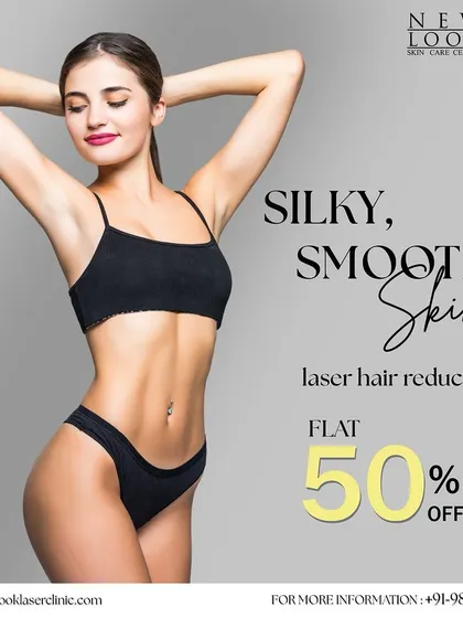 We believe in making long-term solutions accessible. This image highlights one of our special offers, allowing you to achieve silky, smooth skin through our professional laser hair reduction services at a significant value.
