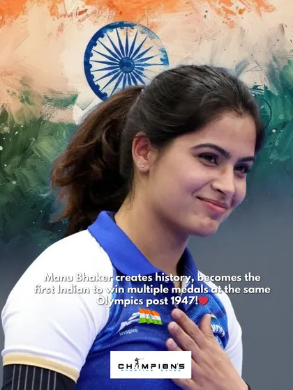 Manu Bhaker creates history, becoming the first Indian to win multiple medals at the same Olympics post 1947. A legendary achievement.