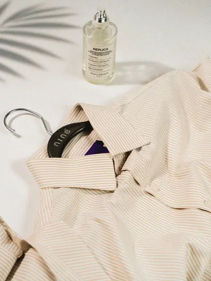 Our summer stripe shirt, styled for a relaxed and sophisticated look. It's the kind of piece you can easily dress up or down.