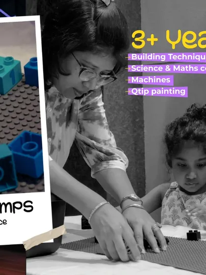 For kids 3+, our summer camp includes building techniques, science concepts, and creative painting activities.
