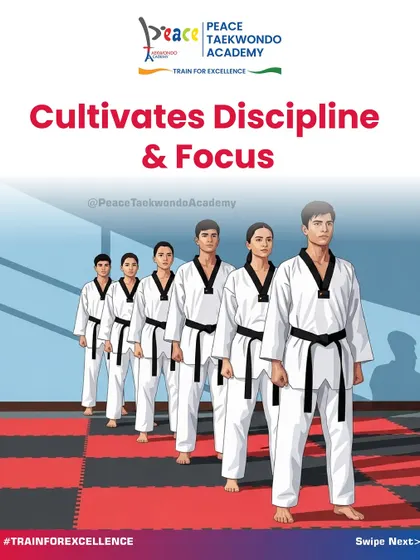 Taekwondo is an art of discipline. Through structured practice and learning forms, our students develop incredible focus and self control that benefits them in all areas of life.