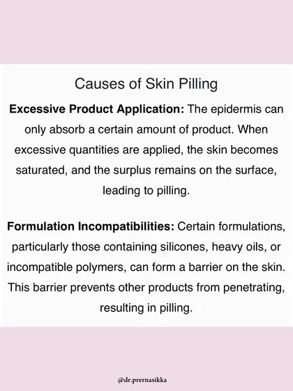 Two major causes of skin pilling I discussed with Zee News are excessive product application and formulation incompatibilities. Using too much product or layering incompatible ingredients like silicones and oils can prevent proper absorption.