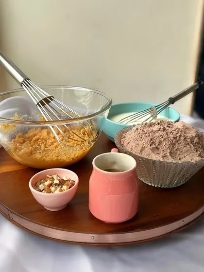 The beautiful mess before the magic happens. A shot of my fresh, high-quality ingredients ready for a day of baking.