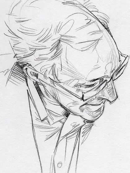 This quick character sketch of an older man highlights the gestural and expressive side of portrait drawing. We help you develop the skill to quickly capture personality and form with confident lines.