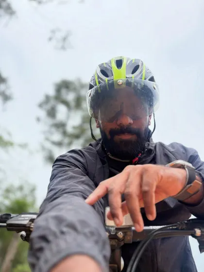 A selfie during a cross-training session on my cycle.