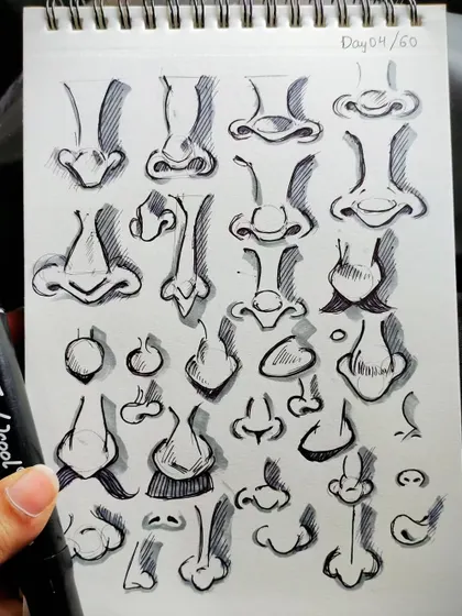 More nose studies. It might seem repetitive, but this is how I learn and grow as an artist.