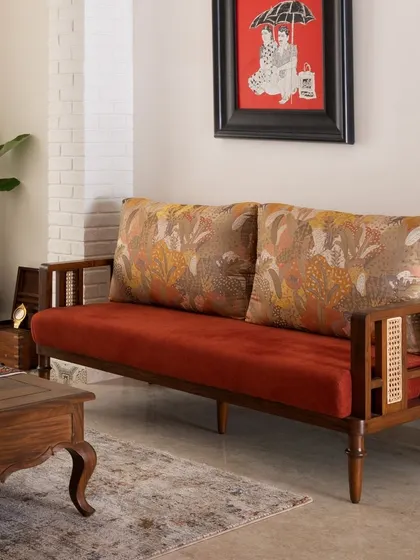 A collection of pieces from various other home projects. This includes the Avani sofa, Kaira four-poster bed, custom single beds for a kid's room, and the Madhu dining chairs, demonstrating our versatility across different styles and client requirements.