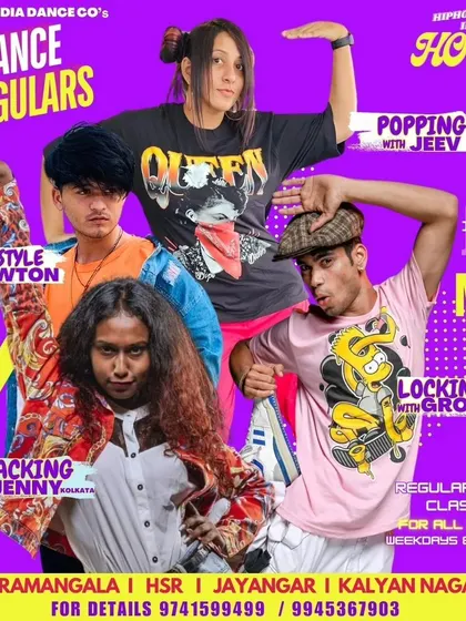We've got a style for every vibe. This is just a sample of our regular classes, from the sharp hits of Popping with Jeev to the funky grooves of Locking with Groovy and the expressive Open-Style choreography with Newton. Find your rhythm with us.