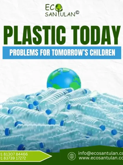 The plastic we use today creates problems for tomorrow's children. This image is a stark reminder of our responsibility to protect their future by saying no to single-use plastics.