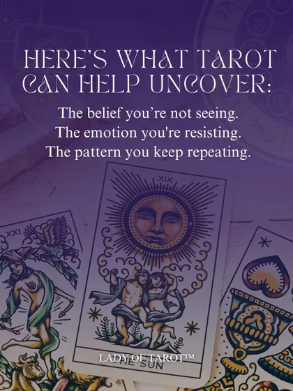 A tarot session with me is not about predicting a fixed future. It is a deep, reflective process. We work together to uncover the hidden belief you are not seeing, the emotion you are resisting, and the pattern you keep repeating. The answers are already within you; I just help you bring them to light.