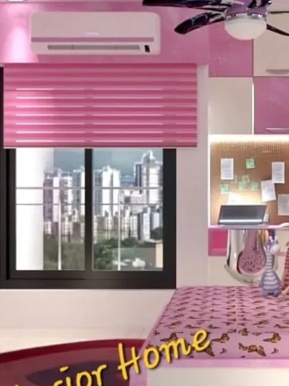 Another view of the 'Frozen' room, showing the open-shelf bookcase and the seamless integration of the study unit and overhead cabinets.