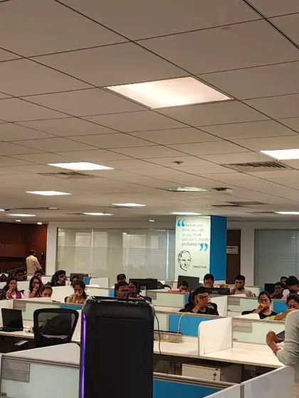 I can adapt my sessions to any office layout, guiding employees through mindfulness exercises right in their cubicle area.