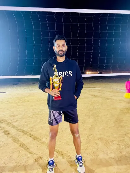 Starting the year with a victory. Here I am holding the winner's trophy after a tournament in Lohardaga, Jharkhand. Every win is a testament to the process.