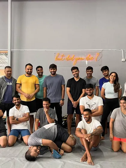 The aftermath of a tough session. We work hard and have fun doing it.